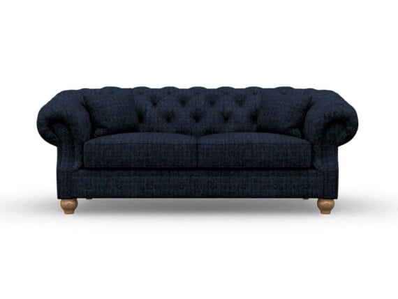 Harris Tweed Herringbone Denim, Deepdale Medium Sofa in Harris Tweed