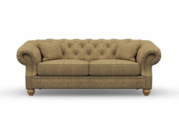 Harris Tweed Herringbone Moss, Deepdale Medium Sofa in Harris Tweed