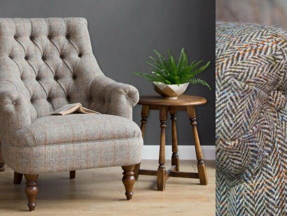 Harris Tweed Fabric, Herringbone Sofas, Herringbone Armchairs