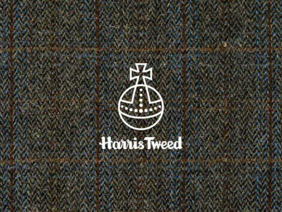 Harris Tweed Charcoal, Furniture Upholstery Fabric, Harris Tweed Lampshades