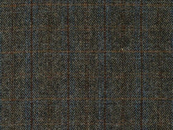 Harris Tweed Charcoal fabric, herringbone upholstery fabric