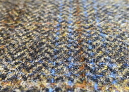 Harris Tweed Herringbone Charcoal Fabric Close-up, harris tweed herringbone