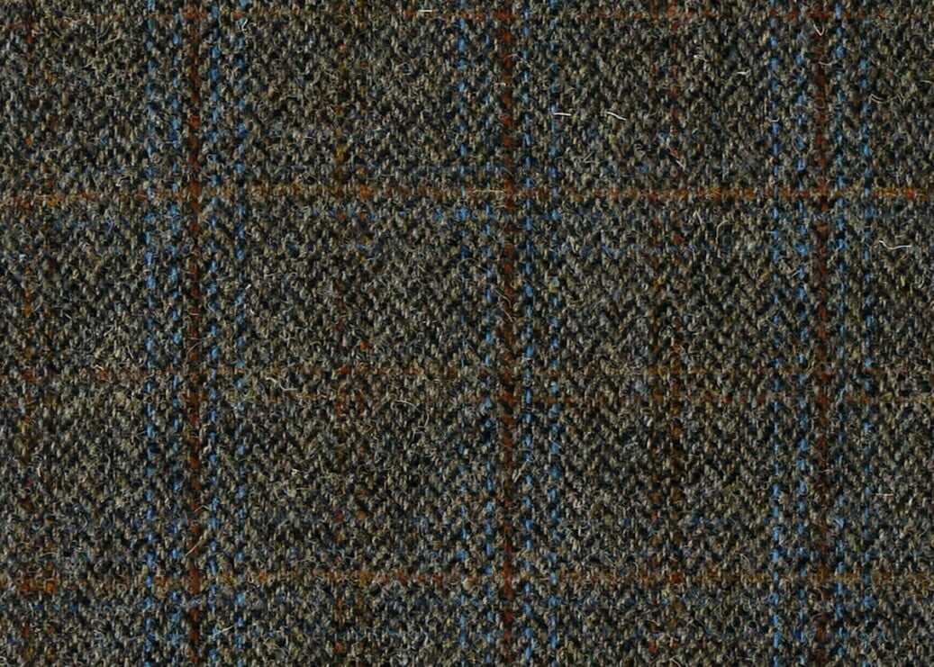 Harris Tweed Herringbone Charcoal Fabric Pattern, Harris Tweed Herringbone
