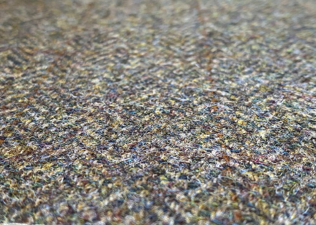 Harris Tweed Herringbone Forest Fabric Close-Up, Harris Tweed Pattern