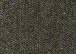 Harris Tweed Herringbone Forest Fabric Pattern