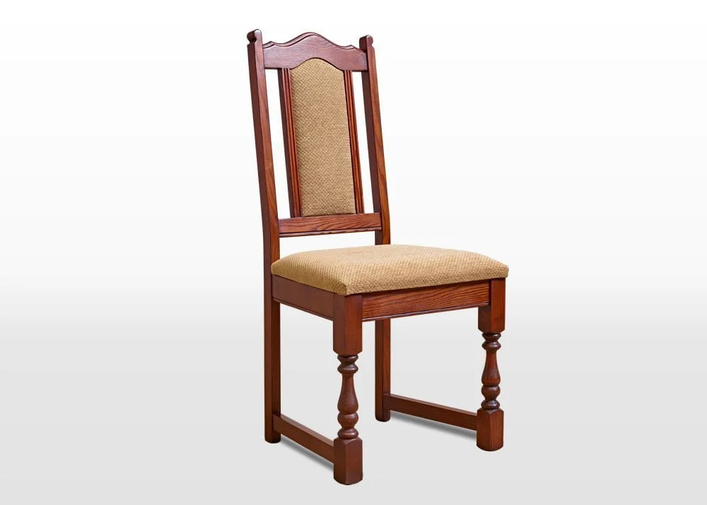 Old Charm Dining Chair In Chestnut Traditional Angled Image