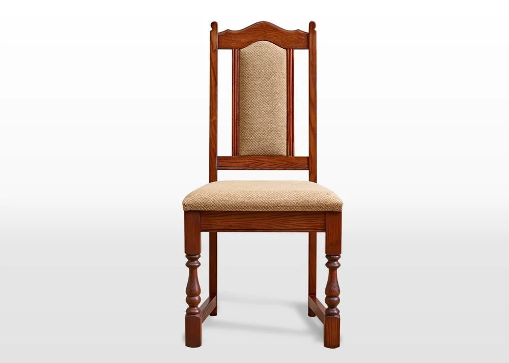 Old Charm Dining Chair In Chestnut Traditional Straight On Image