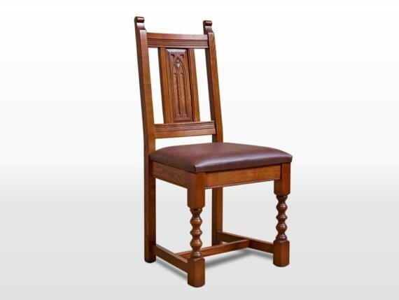 Old Charm Dining Chair in Light Oak Traditional Angled Image