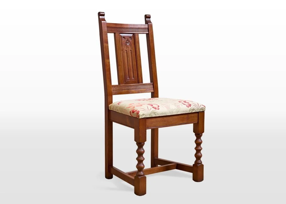 Old Charm Dining Chair In Light Oak Traditional Straight On Image