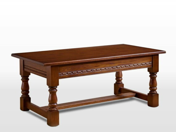 Old Charm Coffee Table in Light Oak Traditional Angled Image
