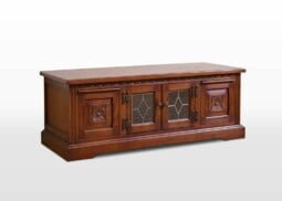 Old Charm TV Base in Chestnut Traditional Angled Image
