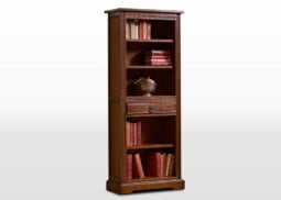 Old Charm Narrow Bookcase in Light Oak Traditional Angled Image