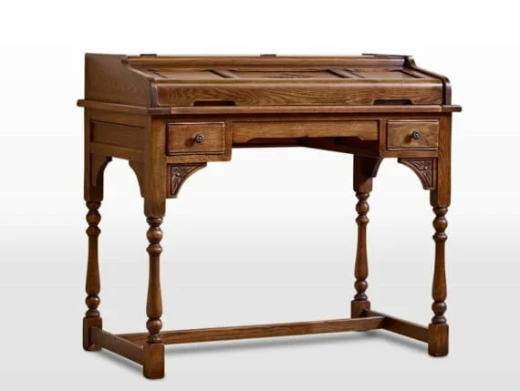 Old Charm Writing Desk in Chestnut Traditional Angled Image