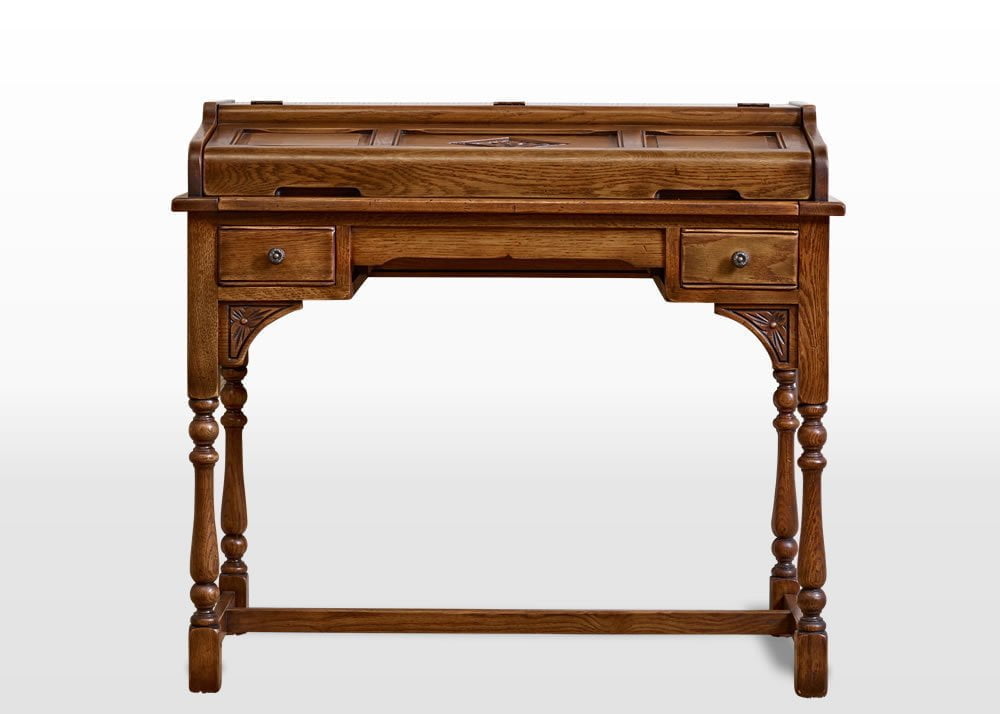 Old Charm Writing Desk In Chestnut Traditional Image