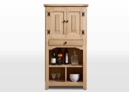 Old Charm Drinks Cabinet in Fumed Oak Traditional Image
