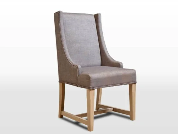 Old Charm Dining Chair in Fumed Oak Traditional Angled Image