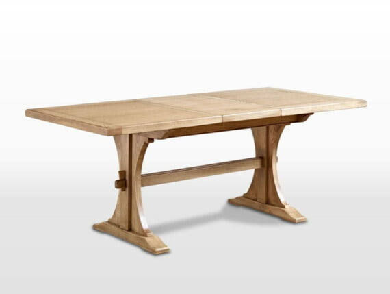 Old Charm 5ft Lichfield Dining Table in Fumed Oak Traditional Angled Image