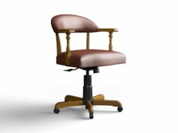 Designer Chair Gallery Captains Chair in Tuscany Tan with Light Oak legs