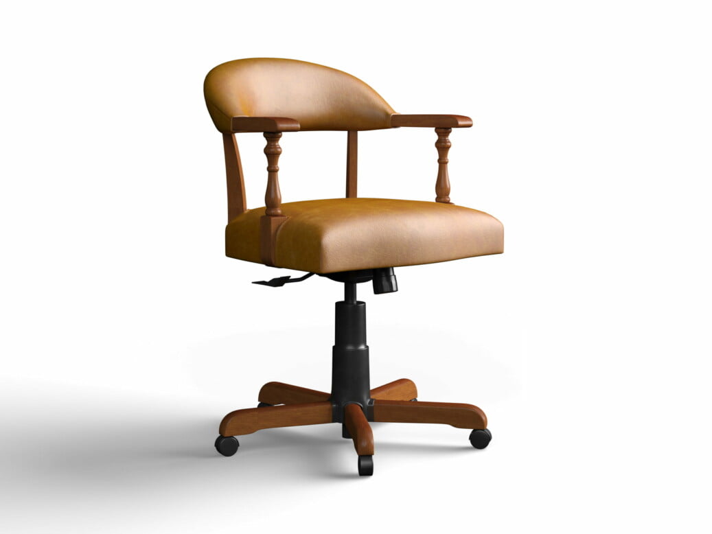 Designer Chair Gallery Captains Chair In Veneto Tan With Chestnut Legs