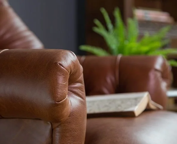 Comfy Armchair, Reading Chair, Leather Armchair