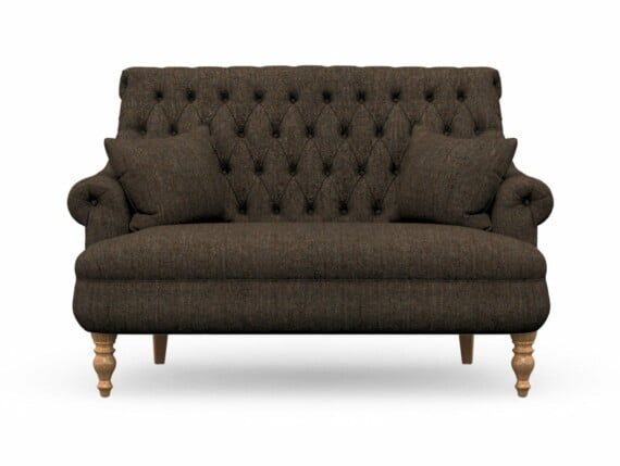 Harris Tweed Herringbone Forest, Pickering Compact Sofa in Harris Tweed