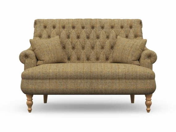 Harris Tweed Herringbone Moss, Pickering Compact Sofa in Harris Tweed
