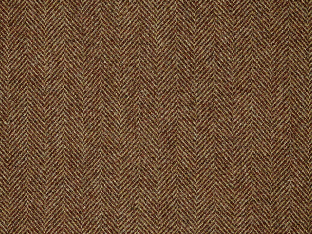 Herringbone Rust Copper, Herringbone Rust Wool, Herringbone Rust Fabric