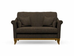 Harris Tweed Weybourne Compact Sofa in Herringbone Forest with Light Oak coloured legs
