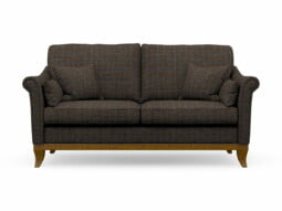 Harris Tweed Weybourne Medium Sofa in Herringbone Charcoal with Light Oak coloured legs