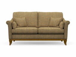 Harris Tweed Weybourne Medium Sofa in Herringbone Moss with Light Oak coloured legs