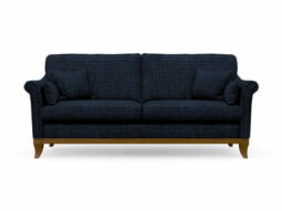 Harris Tweed Weybourne Large Sofa in Herringbone Denim with Light Oak coloured legs