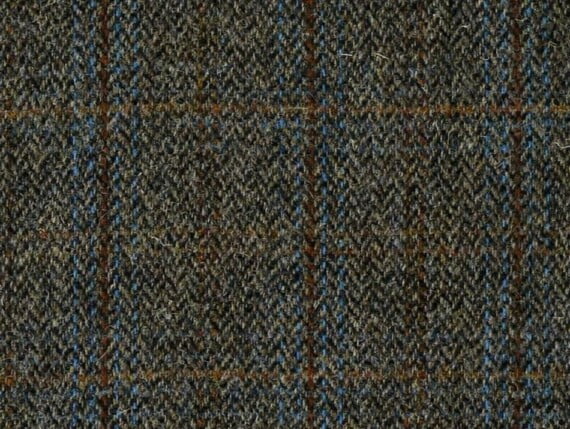 Harris Tweed Herringbone Charcoal in fabric by metre image
