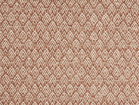 Fabric swatch showing the Abraham Moon Chrysler Terracotta Fabric