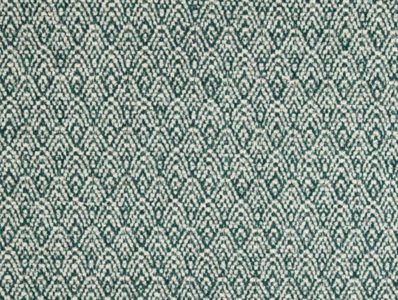 Fabric swatch showing the Abraham Moon Chrysler Teal Fabric