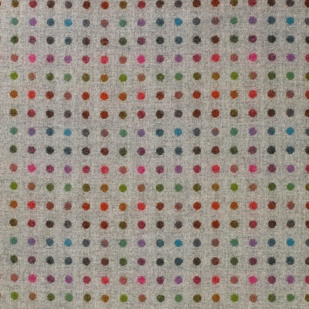 Fabric Swatch Showing The Abraham Moon Multispot Grey Fabric
