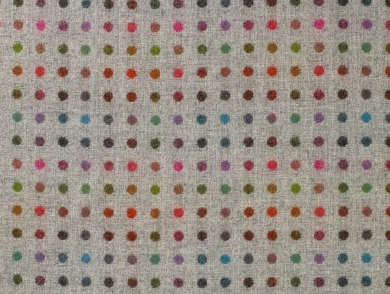 Fabric swatch showing the Abraham Moon Multispot Grey Fabric