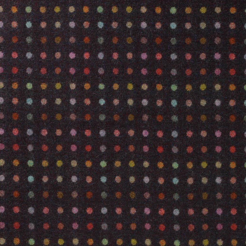 Fabric Swatch Showing The Abraham Moon Multispot Wine Fabric