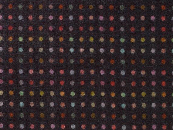 Fabric swatch showing the Abraham Moon Multispot Wine Fabric