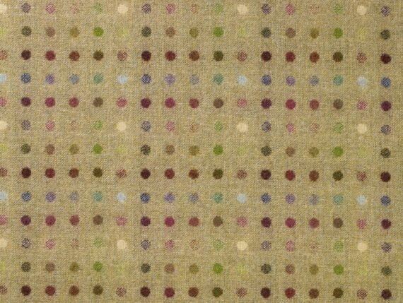 Fabric swatch showing the Abraham Moon Multispot Lime Fabric
