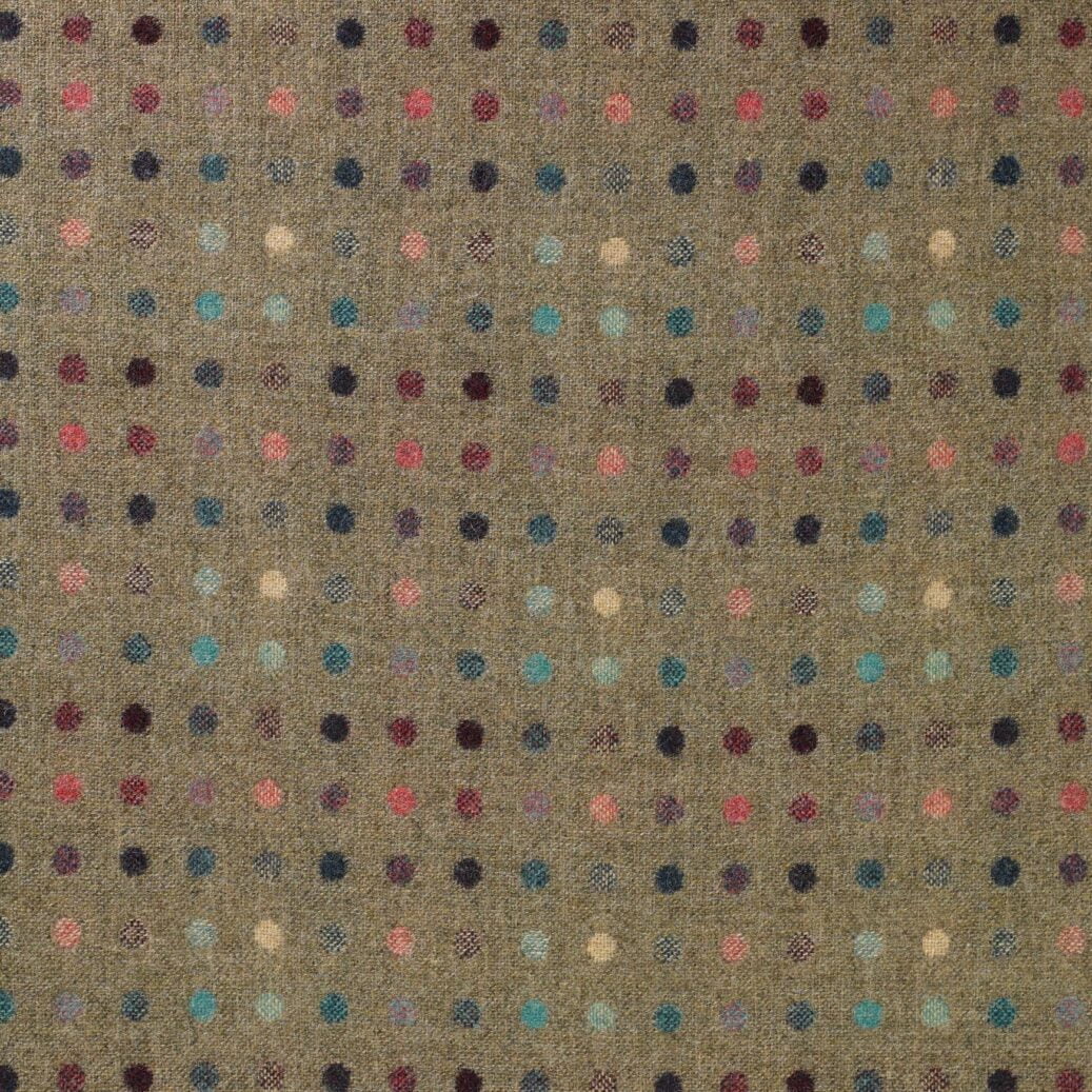 Fabric Swatch Showing The Abraham Moon Multispot Fawn Fabric